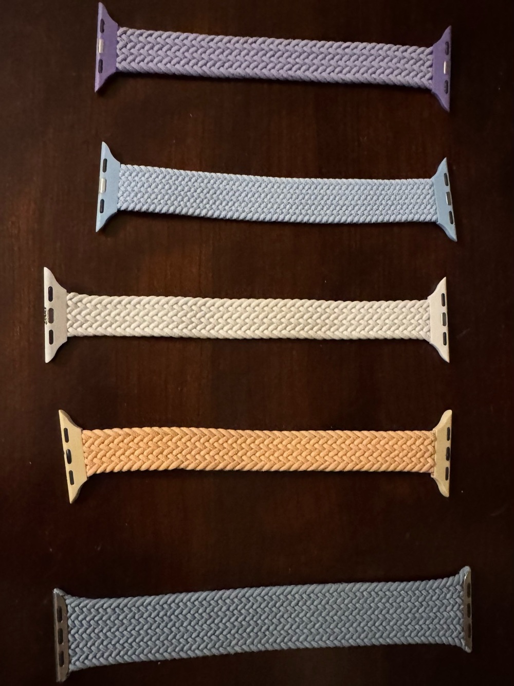 Solace and Apple Braided Elastic Watch Bands Set - Pastel Mix